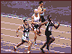 400m hurdles action