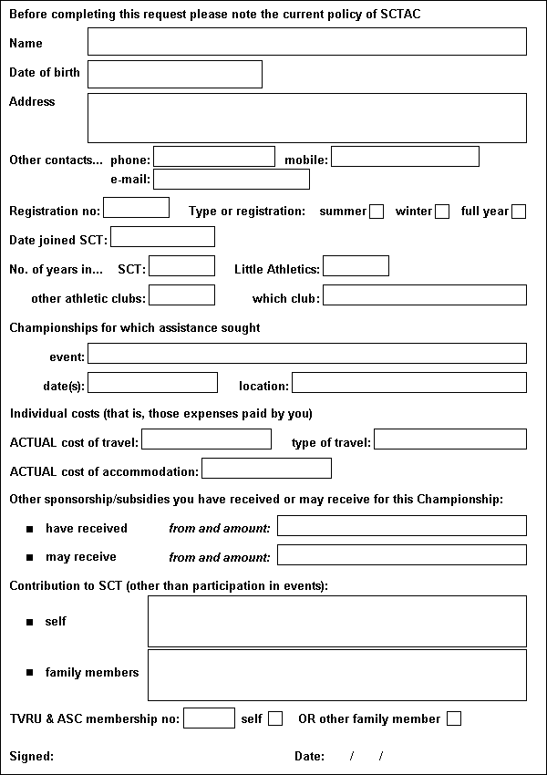 request for assistance